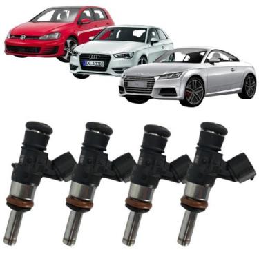 Imagem de Kit 04 Bico Injetor Bosch A1 A3 A4 A5 Q5 S3 TT Golf Passat - BOSCH INJ