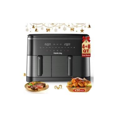 Imagem de Fritadeira Sem Óleo HoninJoy DUAF-LR1-002 Cesto Duplo 12QT Touch