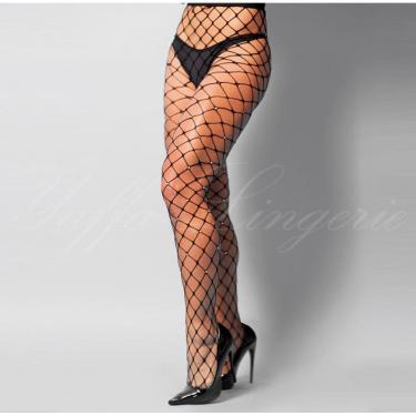 Imagem de Meia Calça Arrastão Preto Com Strass Y2022