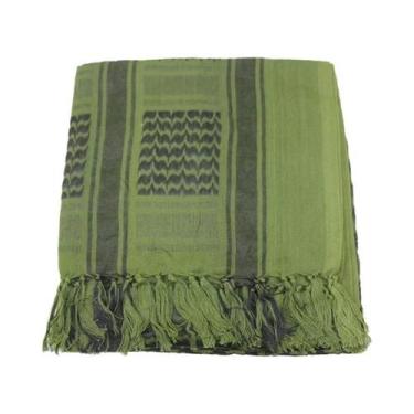 Imagem de Cachecol Keffiyeh Shemagh de Algodão - Unissex, À Prova de Vento, para