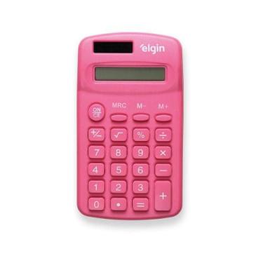 Imagem de Calculadora De Bolso - 8 Dígitos Desligamento Automático Rosa - ELGIN