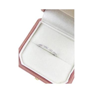 Imagem de Anel Feminino Empilhável Liso De Prata Esterlina 925 Com Zircônia 1.4m