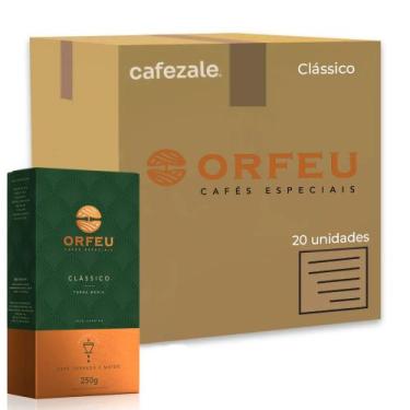 Imagem de Café Moído Premium Orfeu Clássico Kit 20 Pacotes de 250g