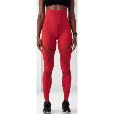 Imagem de Calça legging arrastão vermelho lupo sport tamanho:gg, GG