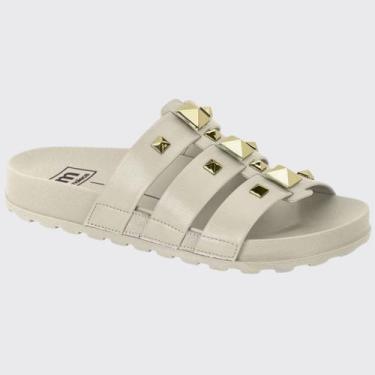 Imagem de Sandália Slide Feminina Flatform Papete Tiras Moleca 5436.431.9696, Br