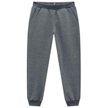 Imagem de Calça Infantil Jogger em Moletom Peluciado Básica c/Bolso Masculina - 