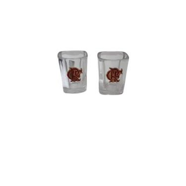 Imagem de Jogo Com 2 Copos De Vidro Para Shot / Aperitivo 60ml  Flamengo - ALDT