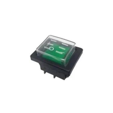 Imagem de Interruptor Botão com Capa Extratora IPC Brasil Verde - 110/220V - no-