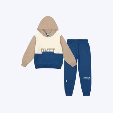 Imagem de Conjunto Casaco Moletom Felpado Com Capuz E Calça Moletom Infantil Men