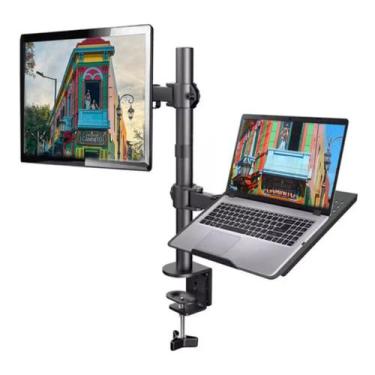 Imagem de Suporte Duplo Notebook e Monitor Ajustavel Profissional - Minutobaby