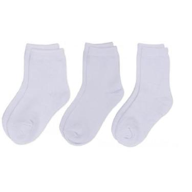 Imagem de Meias Escolar Infantil Branca Kit 12 Pares - Nacional, Branco, P