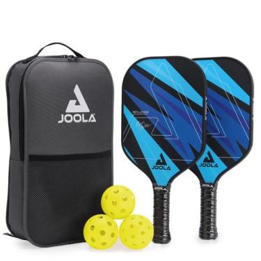 Imagem de Kit Pickleball Joola Ben Johns Blue Lightning - Com 2 Raquetes 4 Bolas