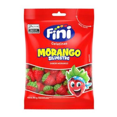 Imagem de Bala de Gelatina Fini Sabor Morango Silvestre 80g