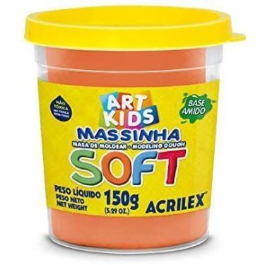 Imagem de Massa de Modelar Soft 150gr Acrilex Laranja Massinha de Modelar Soft 1