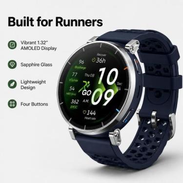 Imagem de Smartwatch Amazfit Active 3 Premium A2559 Gps 4gb Prateado Preto - A.M