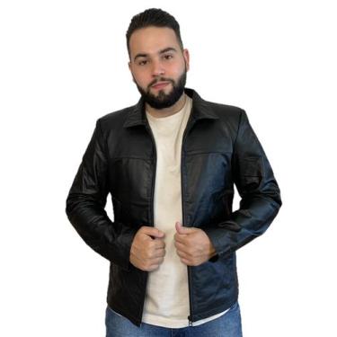 Imagem de Jaqueta couro legítimo masculina tradicional 125 preta - JAVALI, P