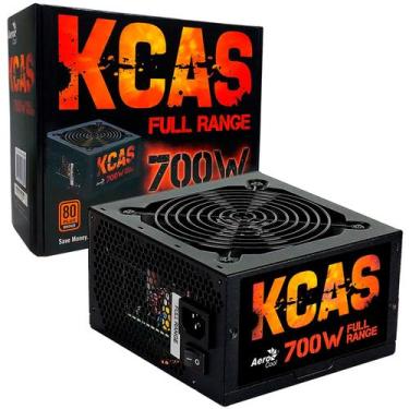 Imagem de Fonte Gamer Aerocool KCAS 700W Real, 80 Plus Bronze, Bivolt Automática