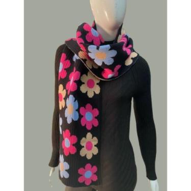 Imagem de Cachecol Tricot Feminina Inverno Fashion Elegante Tricô - Giuliana Mar