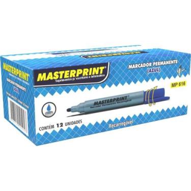 Imagem de Pincel Marcador Permanente MP 616 Azul Recarregavel - Masterprint