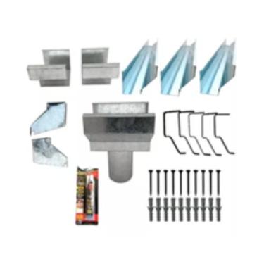 Imagem de Kit Calha Super Calha Beiral 0,30x6m Galvanizada