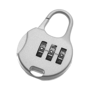 Imagem de Cadeado De Combinação Mini De Metal Com 3 Dígitos Para Mala De Viagem,