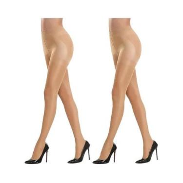 Imagem de Meias-calças Femininas 40D De Nylon Transparente Com Cós De Compressão