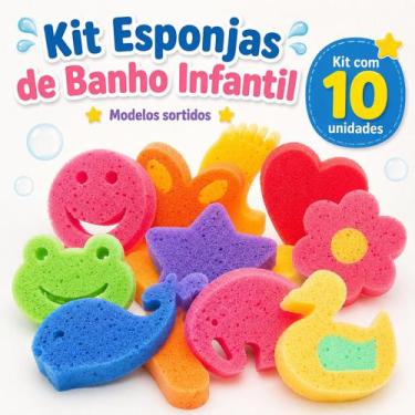 Imagem de Esponja de Banho Infantil Divertida Figuras Coloridas Esponja Macia pa