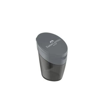 Imagem de Apontador Faber-Castell Elipse com Depósito para Aparas Plástico Compacto Portátil Cinza