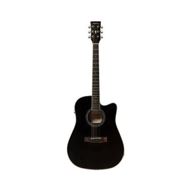 Imagem de Violão Folk Cutaway Elétrico Vogga Preto Versalis VCP480