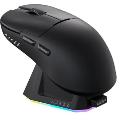 Imagem de ATTACK SHARK X A.JAZZ AJ159 Mouse de Jogo com Doca de Carregamento RGB Magnética, 2.4G Wireless Gaming Mouse PAW3395 Sensor 26K DPI,5 Botões Programáveis, Ratos Ergonômicos USB3.0 para PC/MAC