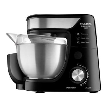 Imagem de Batedeira Planetária Premium Inox Mondial  BP-02P-B-TI, Preto e Inox, 