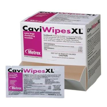 Imagem de Lenços Desinfetantes para Superfícies Metrex CaviWipes XL 50 unidades