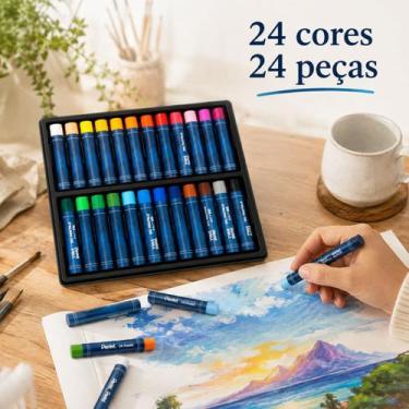 Imagem de Giz Pastel Oleoso Soft 24 Cores Yins Paper - Yins Paper