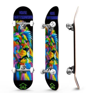 Imagem de Skate Montado House Skateboarding Profissional Lion