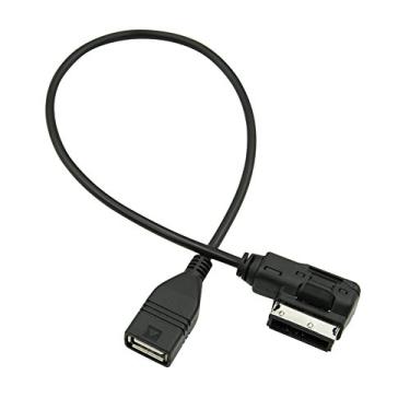 Imagem de Shanrya Adaptador de Interface de Áudio e Música, Cabo USB e Auxiliar para Audi A3/A4/A5/A6/A8/Q5/Q7/R8/TT, VW Jetta Passat GTI GLI C