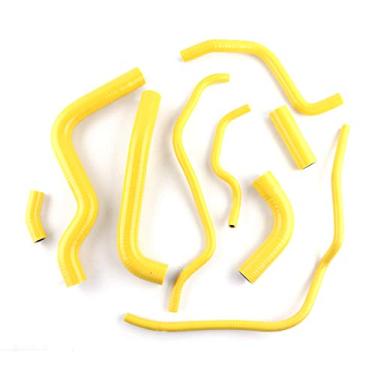 Imagem de LUXERAD Kit de tubo de refrigeração de silicone para motocicleta de alto desempenho 3 camadas 4,5 mm para Yamaha FZ6 FZ6S FAZER 4-STROKE DOHC 2003-2011 (Amarelo)