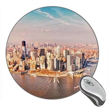 Imagem de Mouse pad redondo Manhattan USA New York, mouse pads personalizados