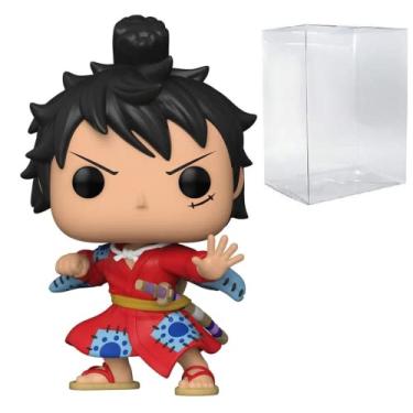 Imagem de POP One Piece - Luffytaro Luffy in Kimono Funko Pop! Vinyl Figure (Bundled with Compatible Pop Box Protector Case), Multicolored, 3.75 inches
