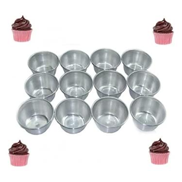 Imagem de Forminha Para Cupcake Padrão Com 12 Peças Em Alumínio