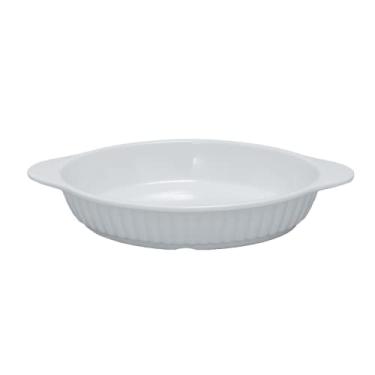Imagem de Travessa Oval Media Melamina Premium Branca 30 x 17cm Servir Evento Restaurante
