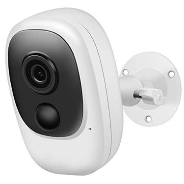Imagem de Câmera de segurança externa sem fio, câmera interna com bateria WiFi, IP65 à prova d'água, câmera IP com áudio bidirecional, visão noturna, detecção de movimento, para cães e gatos