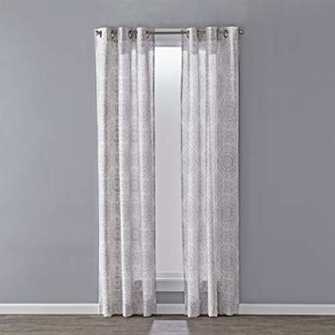 Imagem de SKL HOME by Saturday Knight Ltd. SUNSAFE Kali Painel de filtragem de luz, 101,6 cm x 241,3 cm, cinza pombo