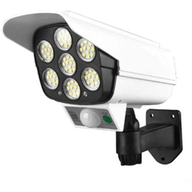 Imagem de Luminaria Solar Camera Falsa Sensor De Proximidade 77 Leds