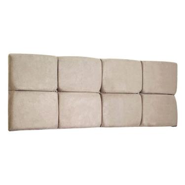 Imagem de Cabeceira Painel Casal 1,40m Nina Suede - Pallazio Cor Bege