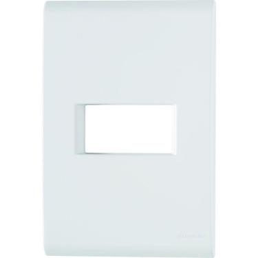 Imagem de Placa 1 Posto Horizontal 4x2 Tramontina Liz Branca Tramontina