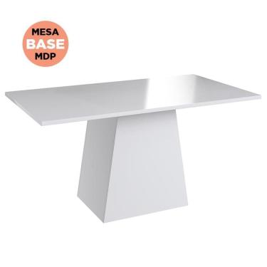 Imagem de Mesa Com Base De Jantar Cozinha Multiuso - Branco