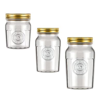 Imagem de kit Potes C/tampa Café Biscoito 3 Tamanhos Vintage Nadir 3Un