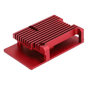 Imagem de ASHATA Capa para , caixa de liga de alumínio com slot externo embutido coluna quente tecnologia design capa para 4 (vermelho)