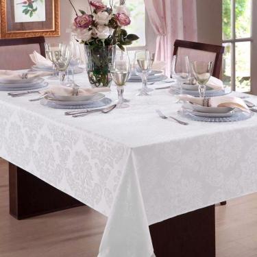 Imagem de Toalha de Mesa Quadrada Jacquard 8 Lugares 