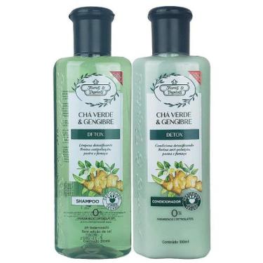 Imagem de Detox Capilar Kit Shampoo E Condicionador Chá Verde E Gengibre Flores